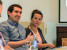 Christoph Jentzsch - hier bei der Pressekonferenz - ist international bekannter Blockchain-Pionier. Sein Unternehmen Slock.it hat seinen Sitz in Mittweida.