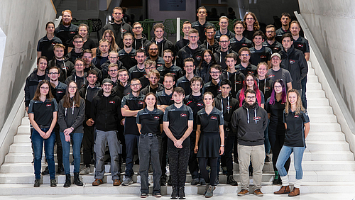 Vor dem Start in die Rennsaison 2024 der Formula Student: das aktuelle Team von Technikum Mittweida Motorsport (TMM) mit Studierenden aus (fast) allen Fakultäten der Hochschule Mittweida.