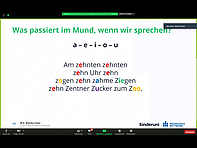 Fitnessübung für die Sprechwerkzeuge