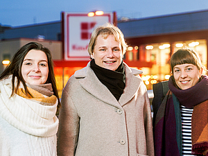 Die Autorinnen des 2. Sozialberichts: Tabea Esche, Prof. Dr. Isolde Heintze und Friederike Haubold von  der Fakultät Soziale Arbeit der Hochschule Mittweida. (Foto vom Dezember 2019)