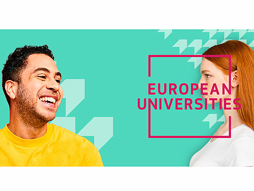 Europa als gemeinsamer Bildungsraum. Die Hochschule Mittweida ist Teil der European Universities Initiative der Europäischen Kommission. (Logo: EU)