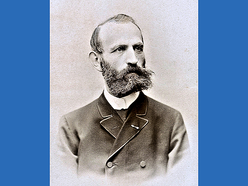 Carl Georg Weitzel gründete das Technikum Mittweida im Jahr 1867 neu. Quelle: Hochschularchiv Mittweida Porträt von Carl Georg Weitzel, der das Technikum Mittweida im Jahr 1867 neu gründete.